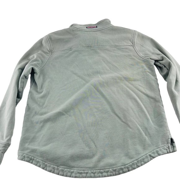 Vineyard Vines Mens Quarter-Zip Pullover Sweatshirt Size M 100% Cotton Light Gre - Picture 5 of 6